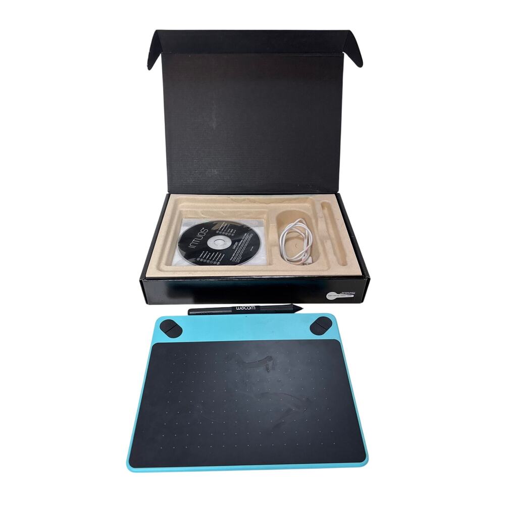 Wacom Intuos Draw CTL-490 Mint Blue Digital Drawing Pen Graphics Tablet USB